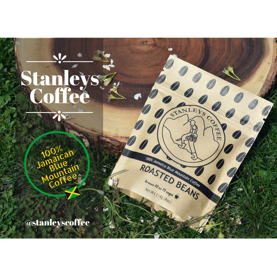 100% Jamaica Blue Mountain Coffee: Whole Bean Coffee - Medium Roast (4 oz Sample Pack)
