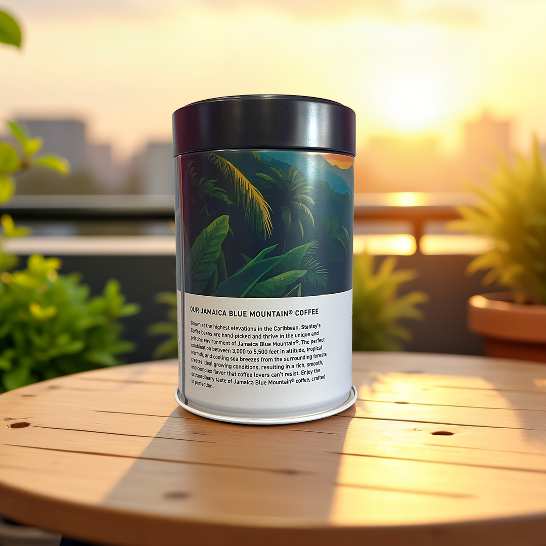 Stanley's Coffee - 100% Jamaica Blue Mountain Coffee: Medium Roast Whole Beans (8oz)